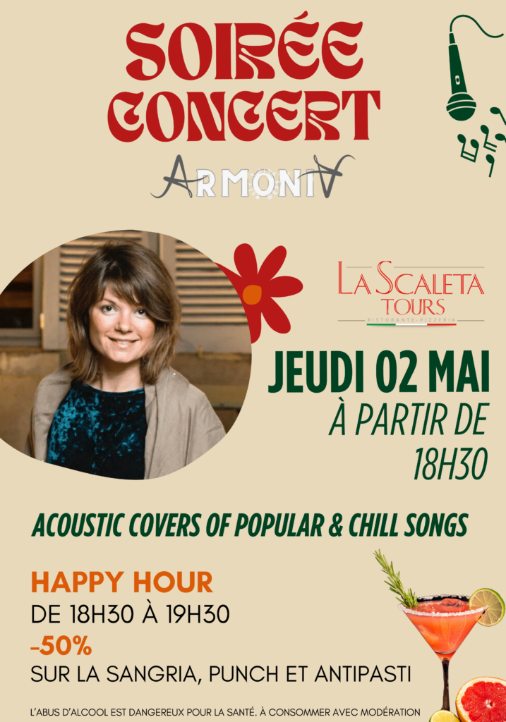 Soirée concert & happy hour à la Scaleta Tours !