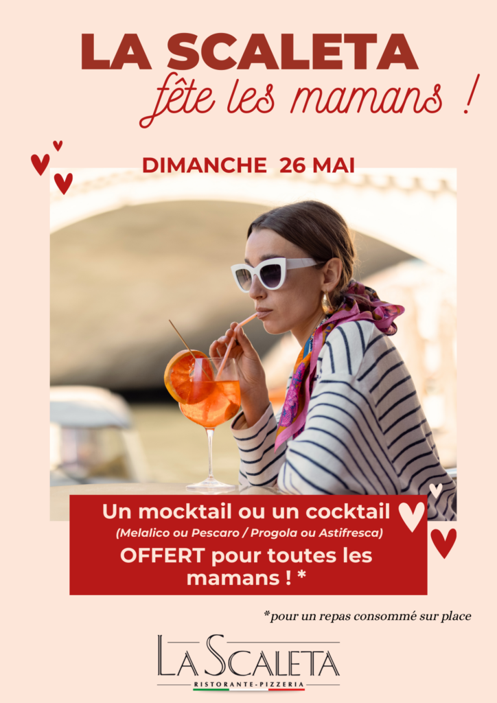 Un mocktail ou un cocktail offert pour toutes les mamans !