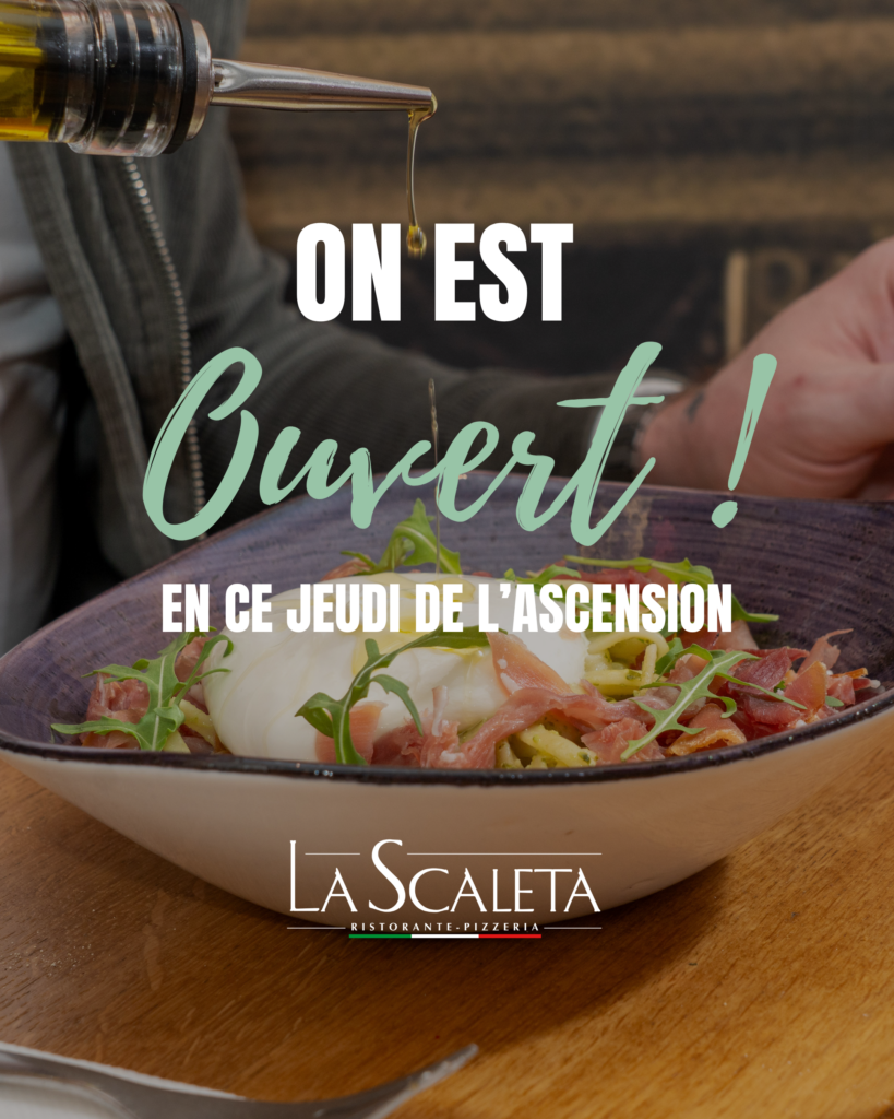 On est ouvert en ce jeudi de l'Ascension !