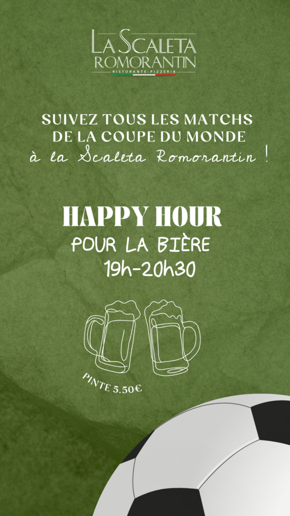 Suivez tous les matchs de la coupe du monde à la Scaleta Romorantin !